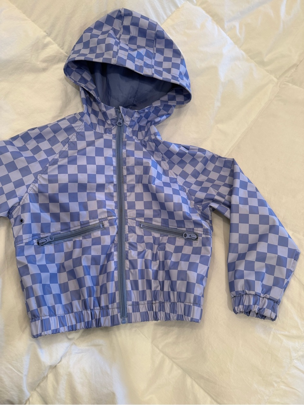 Lavender checkered Lightweight Rain Jacket by ArtClass